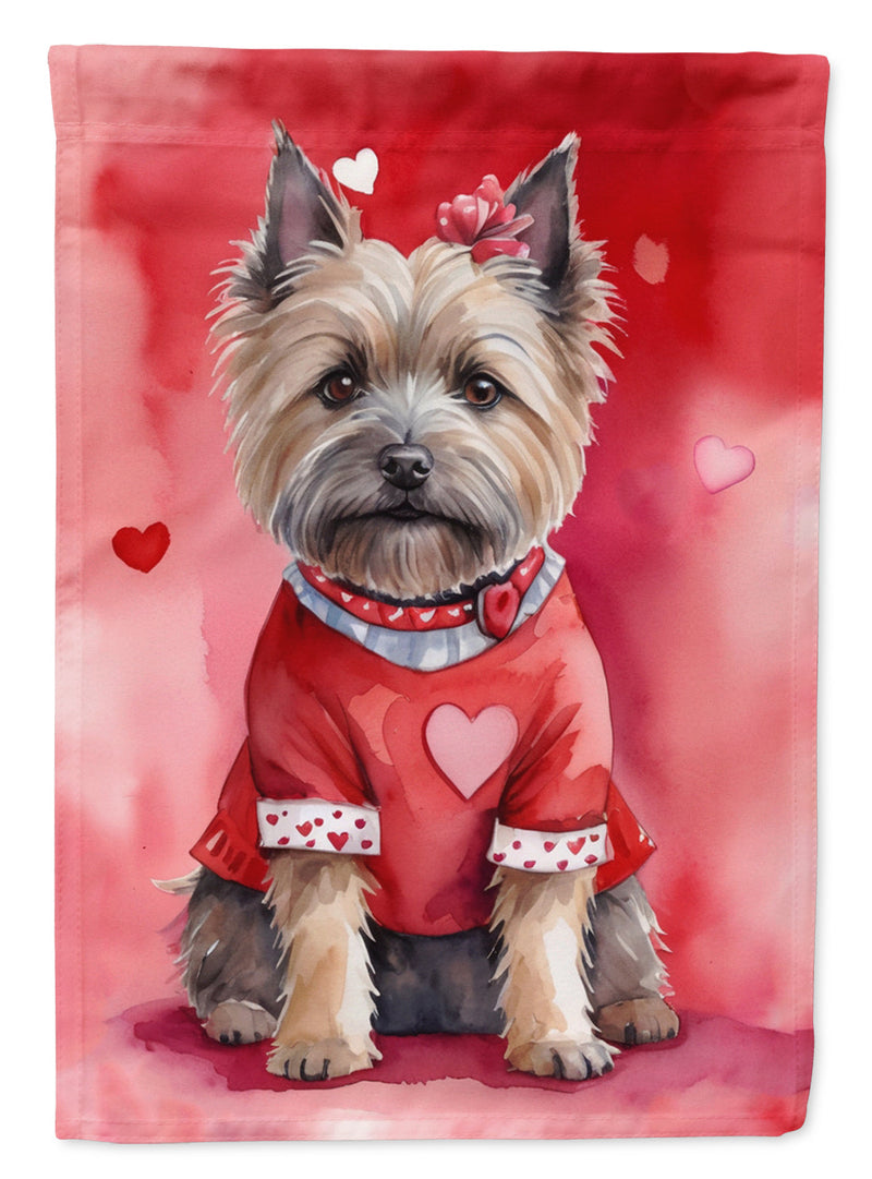 Cairn Terrier My Valentine House Flag