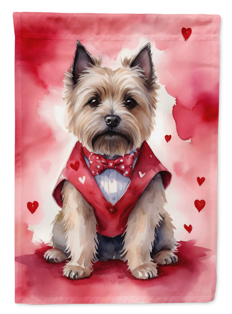 Cairn Terrier My Valentine House Flag