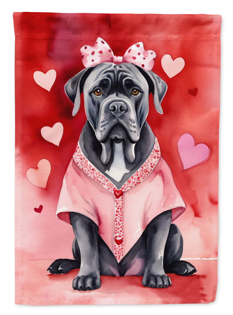 Cane Corso Valentine’s Day Garden Flag – Dog-Themed Heart Yard Decor