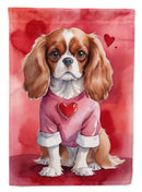 Cavalier Spaniel Valentine’s Day Garden Flag – Dog-Themed Heart Yard Decor