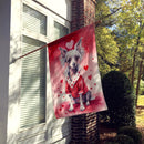 Chinese Crested My Valentine House Flag