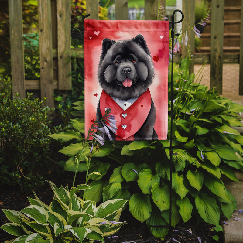Chow Chow Valentine’s Day Garden Flag – Dog-Themed Heart Yard Decor