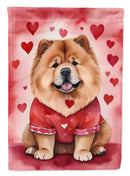 Chow Chow Valentine’s Day Garden Flag – Dog-Themed Heart Yard Decor