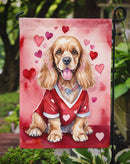 Cocker Spaniel Valentine’s Day Garden Flag – Dog-Themed Heart Yard Decor