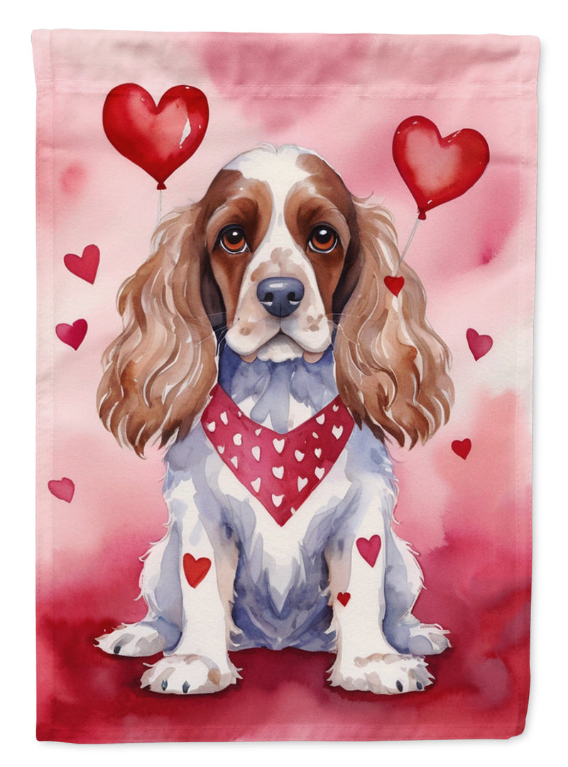 Cocker Spaniel My Valentine House Flag