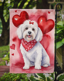 Coton de Tulear Valentine’s Day Garden Flag – Dog-Themed Heart Yard Decor