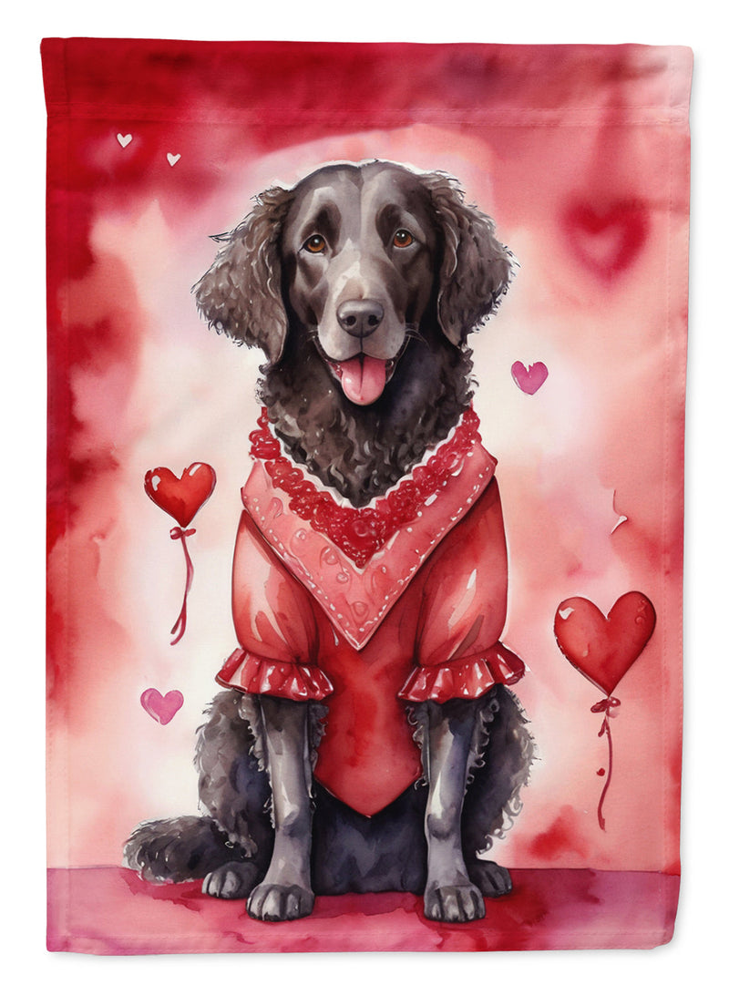Curly-Coated Retriever My Valentine House Flag