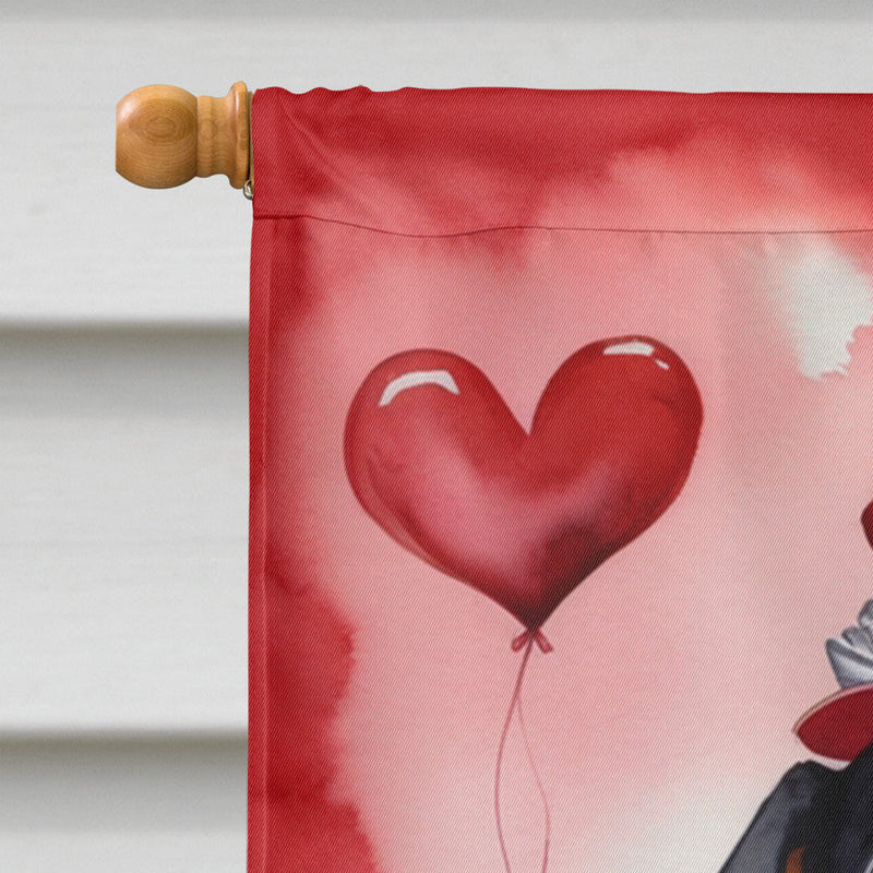 Dachshund My Valentine House Flag