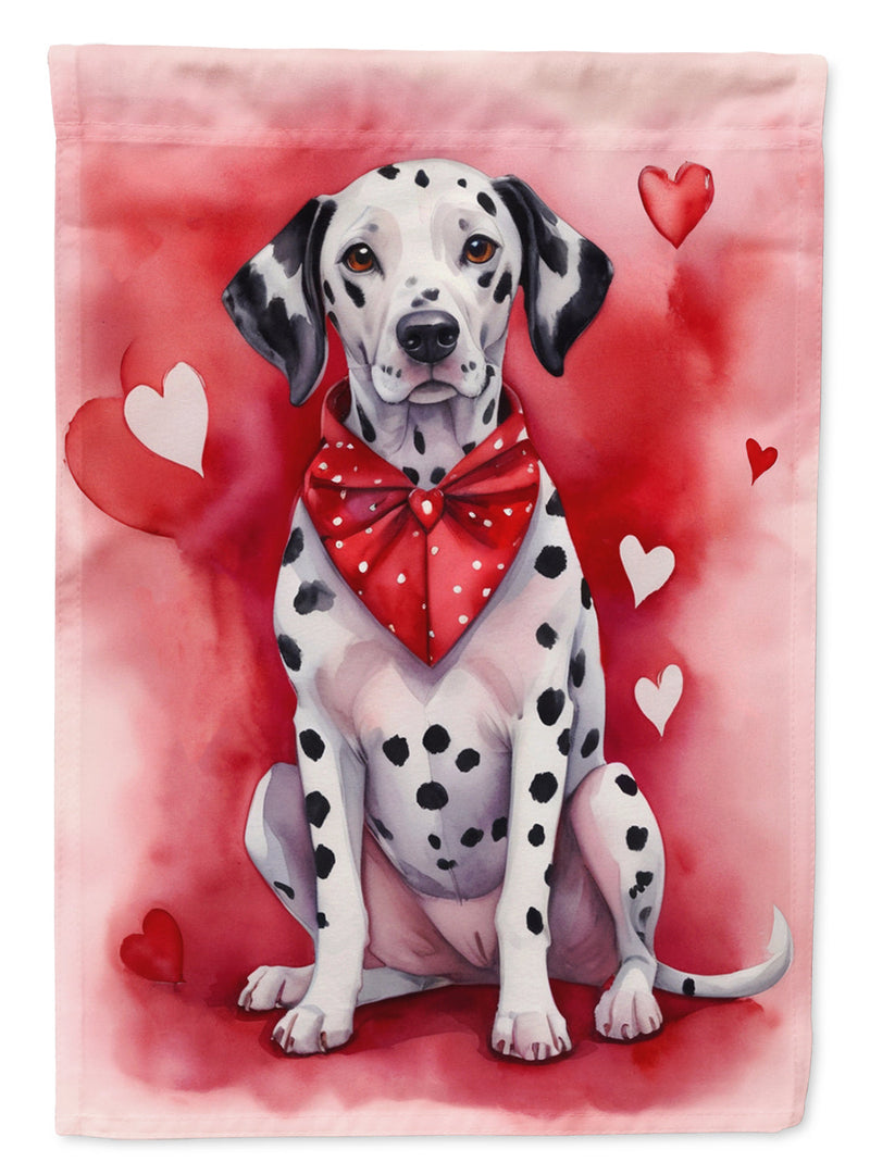Dalmatian My Valentine House Flag