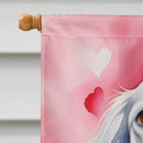 English Setter My Valentine House Flag