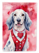 English Setter Valentine’s Day Garden Flag – Dog-Themed Heart Yard Decor