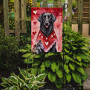 Flat-Coated Retriever Valentine’s Day Garden Flag – Dog-Themed Heart Yard Decor