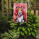 Fox Terrier Valentine’s Day Garden Flag – Dog-Themed Heart Yard Decor