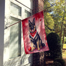 German Shepherd My Valentine House Flag