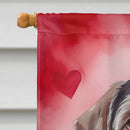 German Wirehaired Pointer My Valentine House Flag
