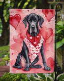 Great Dane Valentine’s Day Garden Flag – Dog-Themed Heart Yard Decor