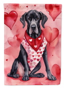Great Dane Valentine’s Day Garden Flag – Dog-Themed Heart Yard Decor