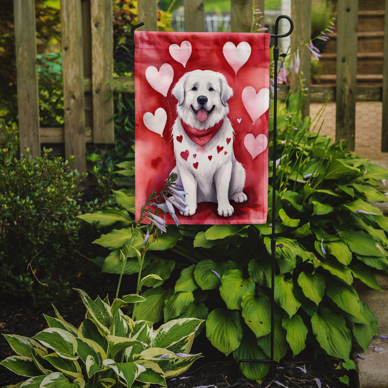 Great Pyrenees Valentine’s Day Garden Flag – Dog-Themed Heart Yard Decor