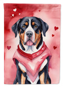 Greater Swiss Mountain Dog My Valentine House Flag