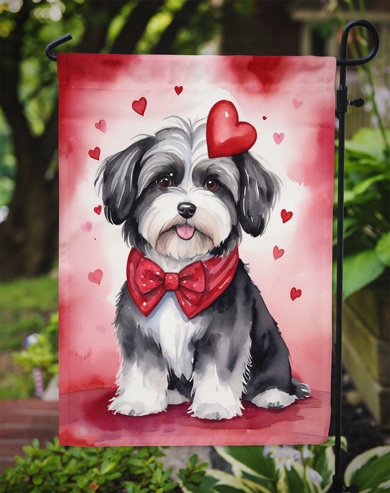Havanese Valentine’s Day Garden Flag – Dog-Themed Heart Yard Decor