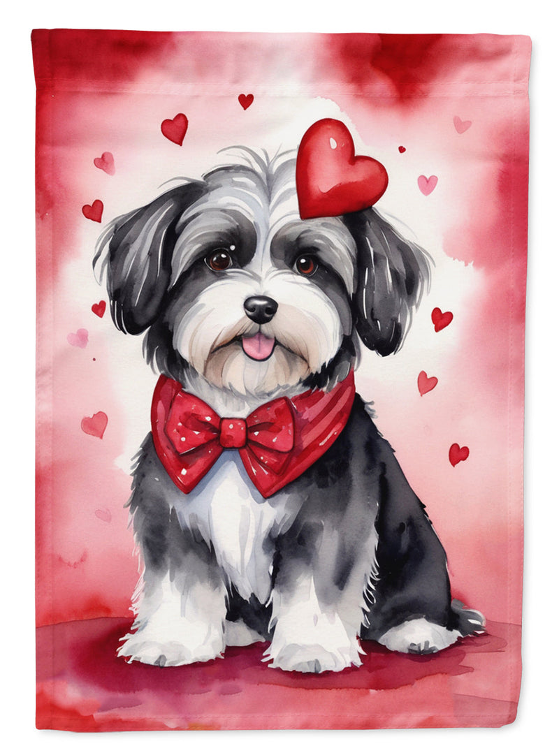 Havanese Valentine’s Day Garden Flag – Dog-Themed Heart Yard Decor