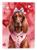 Irish Setter My Valentine House Flag