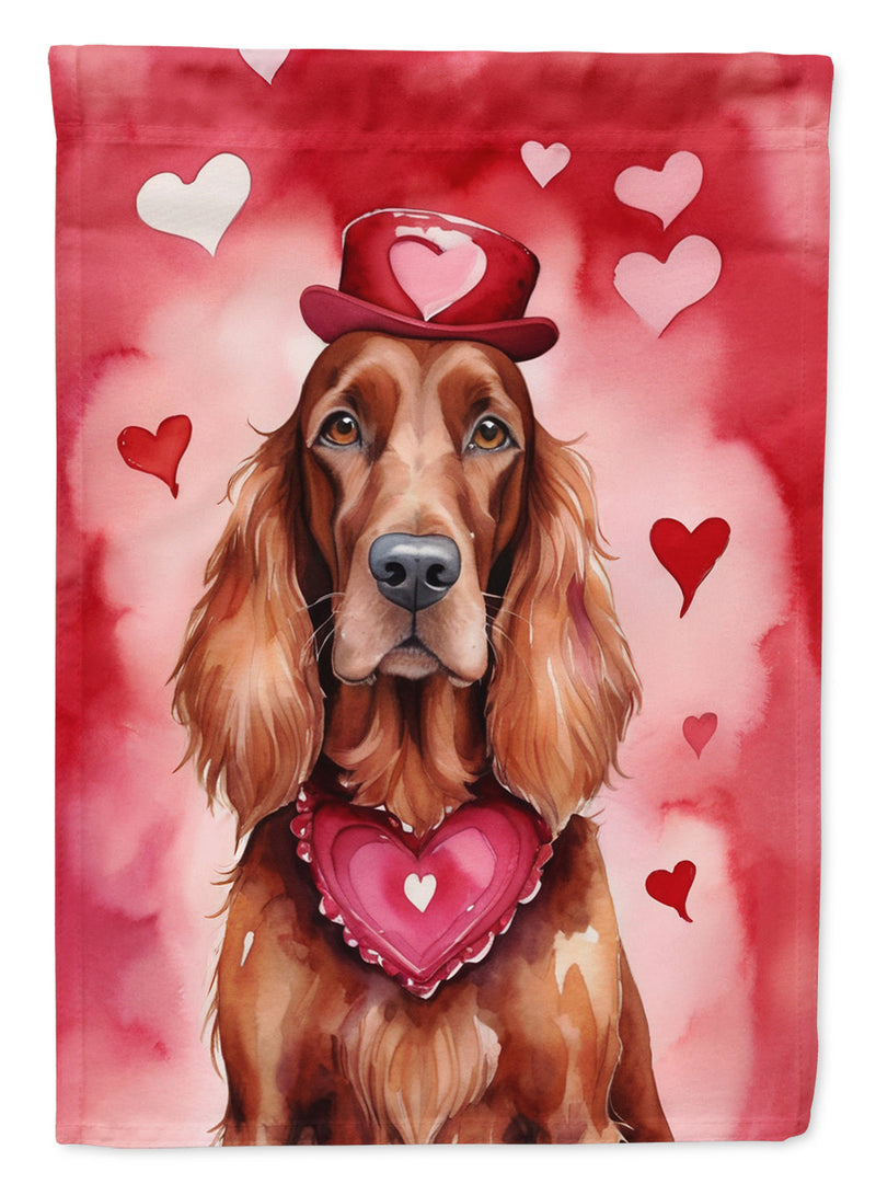 Irish Setter My Valentine House Flag
