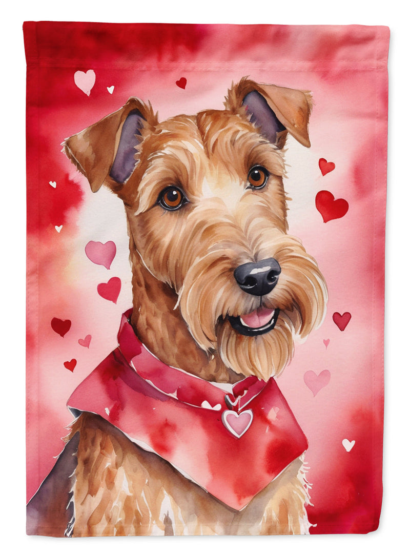 Irish Terrier My Valentine House Flag