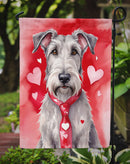 Irish Wolfhound Valentine’s Day Garden Flag – Dog-Themed Heart Yard Decor