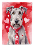 Irish Wolfhound Valentine’s Day Garden Flag – Dog-Themed Heart Yard Decor