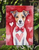 Jack Russell Terrier Valentine’s Day Garden Flag – Dog-Themed Heart Yard Decor