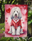 Komondor Valentine’s Day Garden Flag – Dog-Themed Heart Yard Decor