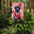 Black Labrador Retriever Valentine’s Day Garden Flag – Dog-Themed Heart Yard Decor