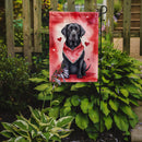 Black Labrador Retriever Valentine’s Day Garden Flag – Dog-Themed Heart Yard Decor