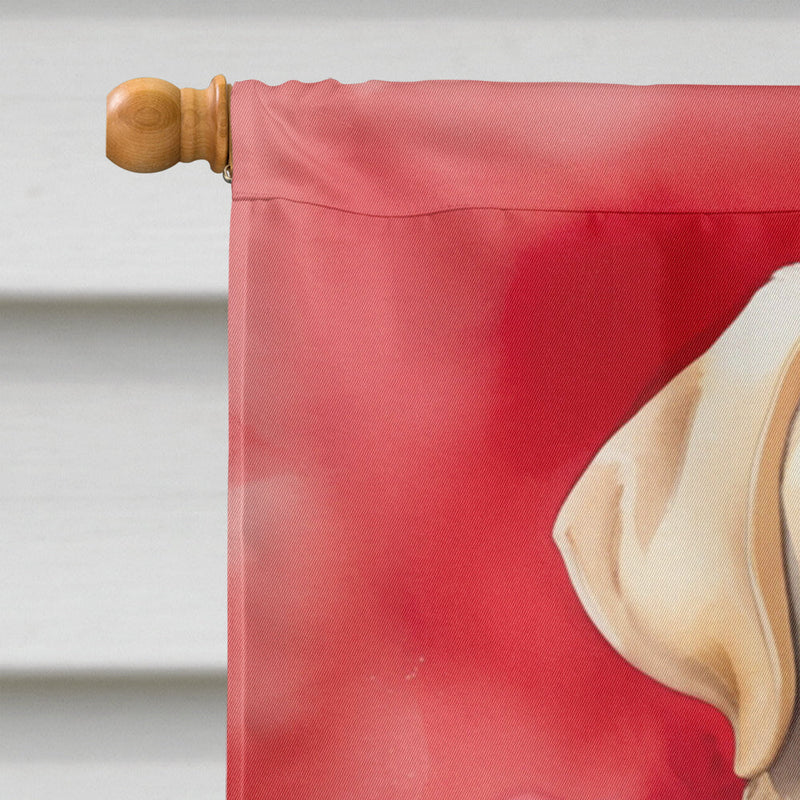 Yellow Labrador Retriever My Valentine House Flag