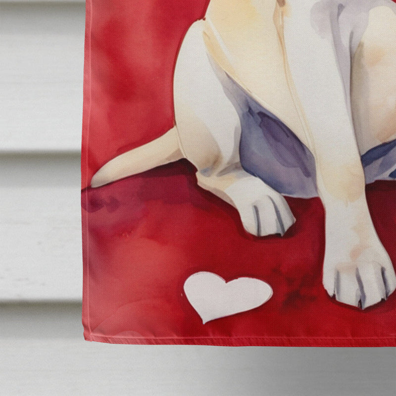 Yellow Labrador Retriever My Valentine House Flag