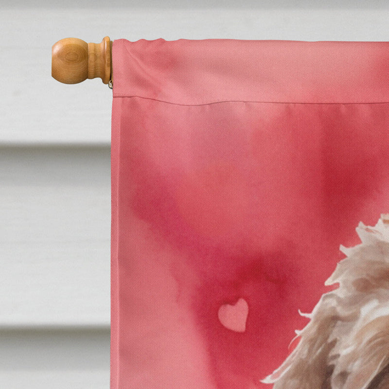 Labradoodle My Valentine House Flag