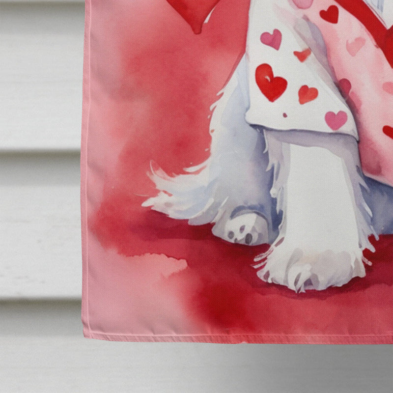Maltese My Valentine House Flag