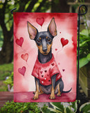Manchester Terrier Valentine’s Day Garden Flag – Dog-Themed Heart Yard Decor
