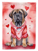 Mastiff Valentine’s Day Garden Flag – Dog-Themed Heart Yard Decor