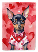 Miniature Pinscher Valentine’s Day Garden Flag – Dog-Themed Heart Yard Decor