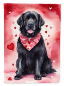 Newfoundland Valentine’s Day Garden Flag – Dog-Themed Heart Yard Decor