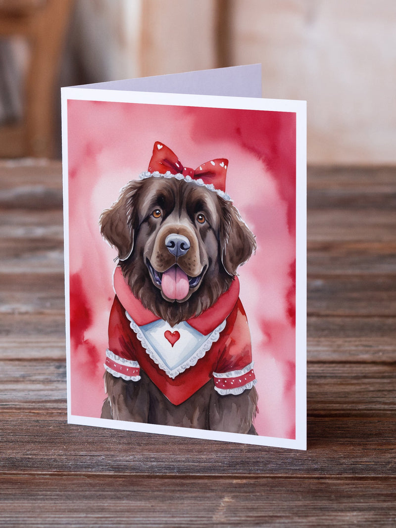 Newfoundland My Valentine Greeting Cards Pack of 8