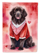 Newfoundland Valentine’s Day Garden Flag – Dog-Themed Heart Yard Decor