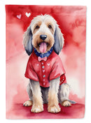 Otterhound Valentine’s Day Garden Flag – Dog-Themed Heart Yard Decor