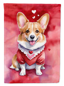 Corgi Valentine’s Day Garden Flag – Dog-Themed Heart Yard Decor