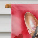 Corgi My Valentine House Flag