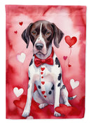 Pointer My Valentine House Flag