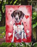 Pointer Valentine’s Day Garden Flag – Dog-Themed Heart Yard Decor