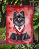 Pomeranian Valentine’s Day Garden Flag – Dog-Themed Heart Yard Decor